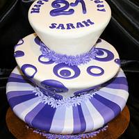 Purple Topsy Turvy Cake