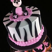 Panda Bear Cupcake Tower
