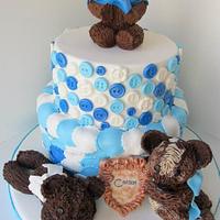 Teddy Bear Baby Shower Cake