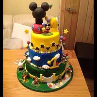 Micky mouse clubhouse inspired cake