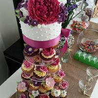 My first cupcake tower