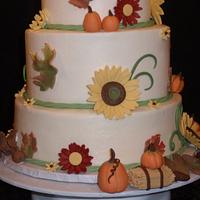Fall Sunflower cake