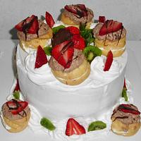 Cream Puff Strawberry Shortcake Cake