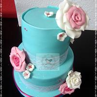 Vintage Blue Cake