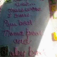 breakdown of baby shower book cake