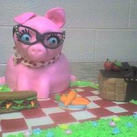 Pig at a picnic