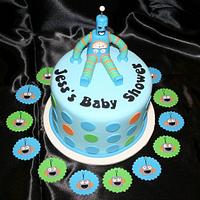 Robot Baby Shower Cake