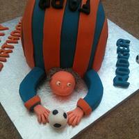 Foot ball themed cake