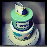James Baby Shower Cake