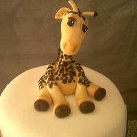 Giraffe theme cake