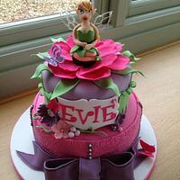 Two Tier Tinkerbell Cake