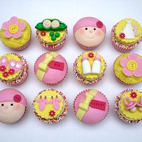 Twin Baby Girl cupcakes!