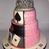 Joint birthday. Poker and princess theme