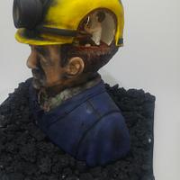 Miner Bust cake