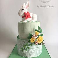 White Rabbit Birthday cake 
