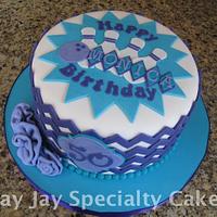 Bowling-Themed 50th Birthday Cake
