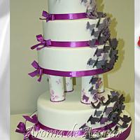 butterfly wedding cake