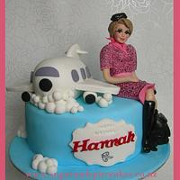 Trolley Dolly - Welcome aboard Air New Zealand Flight Attendant Cake - all edible!