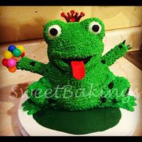 Birthday Frog Cake