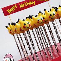 Pikachu cake pops