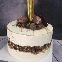 Chocolate faul line cake