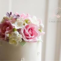 Floral Summer Wedding Cake