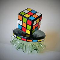Rubiks cube cake