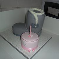 grey ugg boot birthday cake