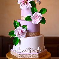 Shimmer Rose Cake 