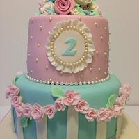 Shabby Chic birthday cake