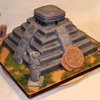 Mayan pyramid cake