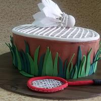 A badminton cake
