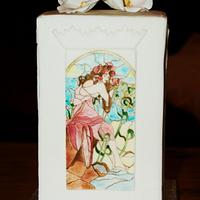 Mucha Stained Glass Cake
