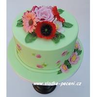Garden in bloom - Birhday cake