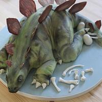 Sculpted Dinosaur Cake