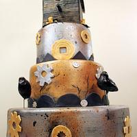 Steampunk Birdhouse Cake