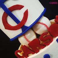 Baseball birthday cake  .
