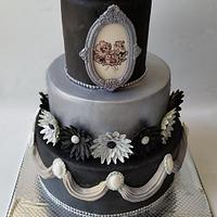 unike elegant wedding cake 