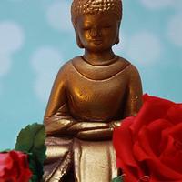 Buddha cake with roses 