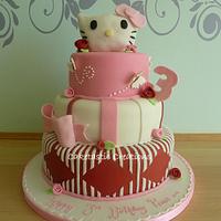 Hello Kitty 3rd Birthday Cake