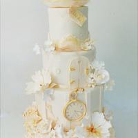 Ivory Alice inspired wedding cake 