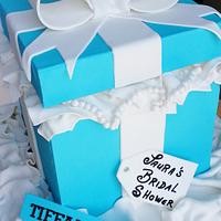 TIFFANY INSPIRED BRIDAL SHOWER CAKE