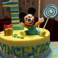 baby Mickey Mouse cake 