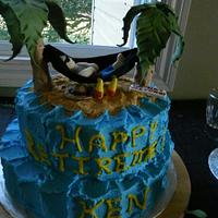 Island Hammock themed Retire/birthday Cake