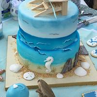 Wedding beach cake