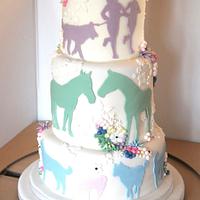 Silhouette Wedding Cake 
