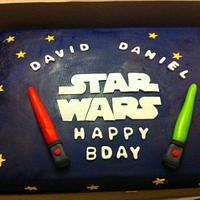 Star Wars sheet cake