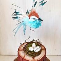 " Wafer Paper Bird Cake " 