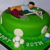 Golfer's Birthday Cake