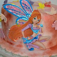 Winx Bloom painted cake